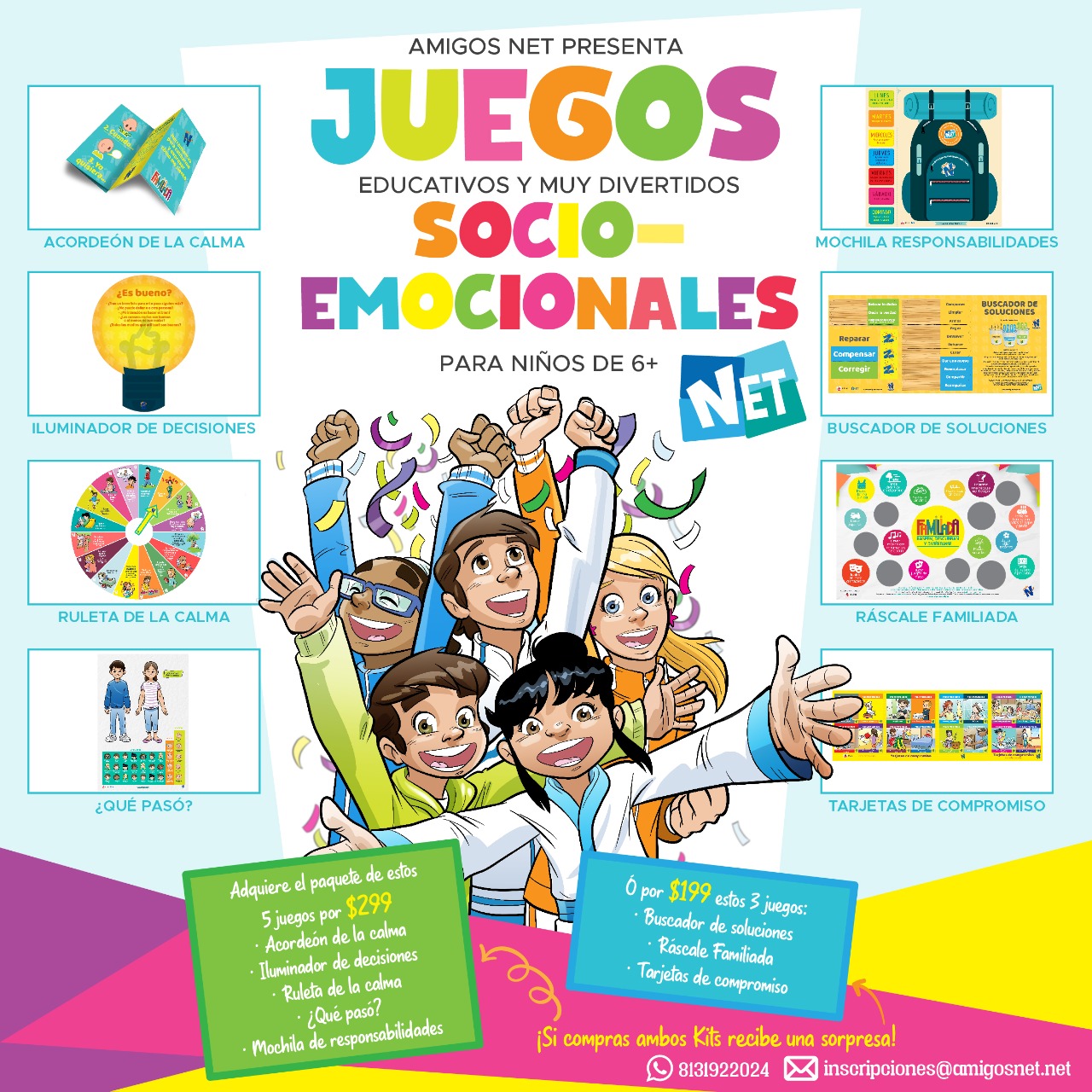 Conoce y maneja tus emociones, jugando en familia